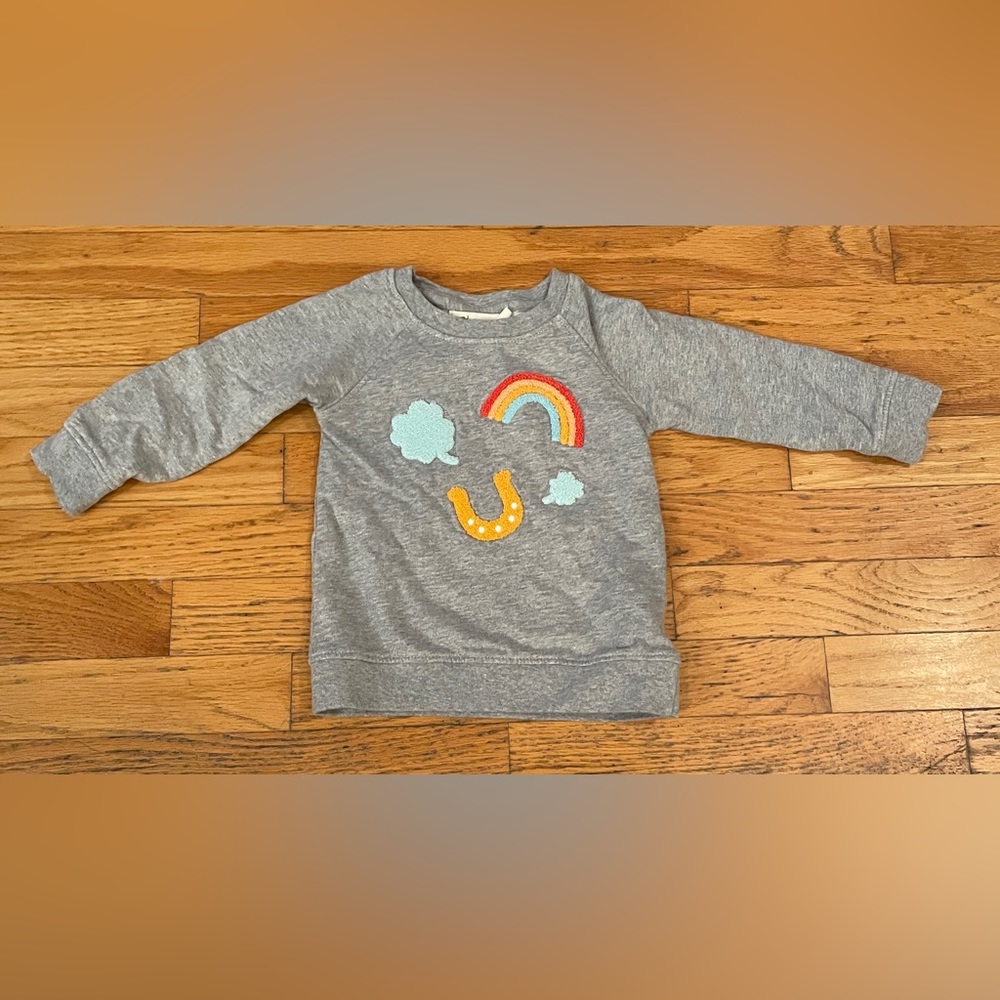 Monica + Andy Embroidered Crewneck Lucky Sweatshirt Size 12-18 Months